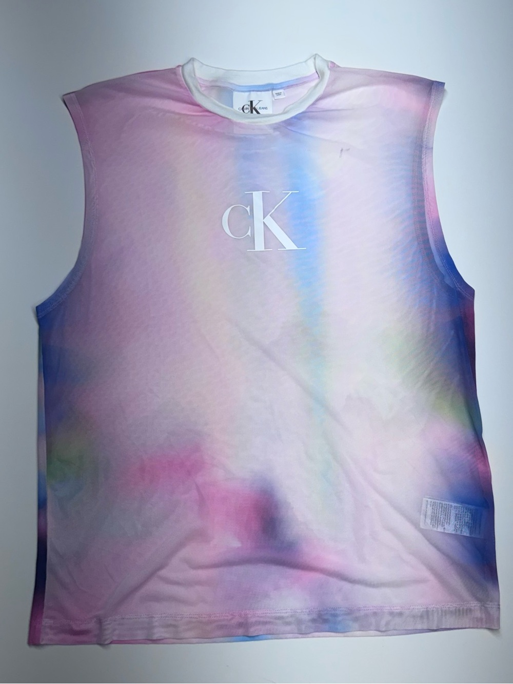 Calvin Klein Pastel Tie-Dye Sleeveless Tank